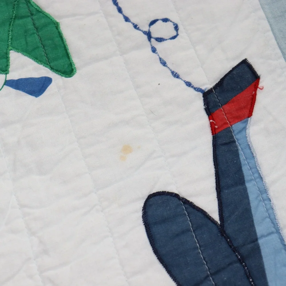 Unbranded Airplane Quilt Twin Blue Kids Bedding Nursery Decor‎